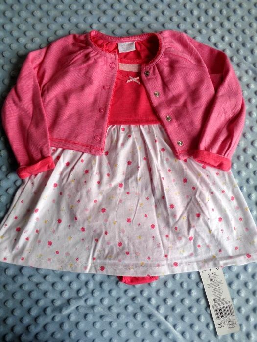 NOWY komplet sukienkobody body sukienka bolerko F&F FF Tesco 80 metka