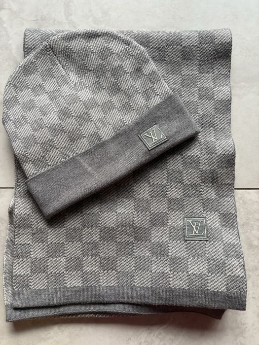 Louis Vuitton czapka i szalik. Welna i kaszmir