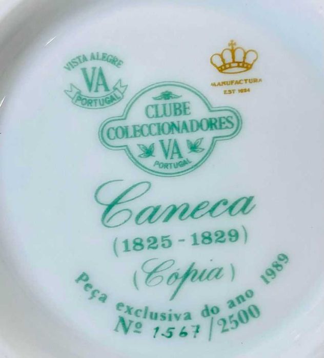 Par de Canecas Clube dos Colecionadores Vista Alegre 1989