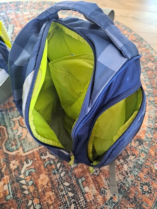 Plecak szkolny Ergobag – ergonomiczny, granatowo-limonkowy
