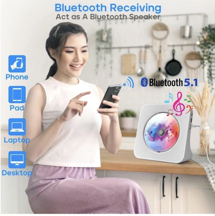 Музичний центр Bluetooth CD-програвач KC-718 | CD MP3 USB FM Bluetooth | пульт ДК