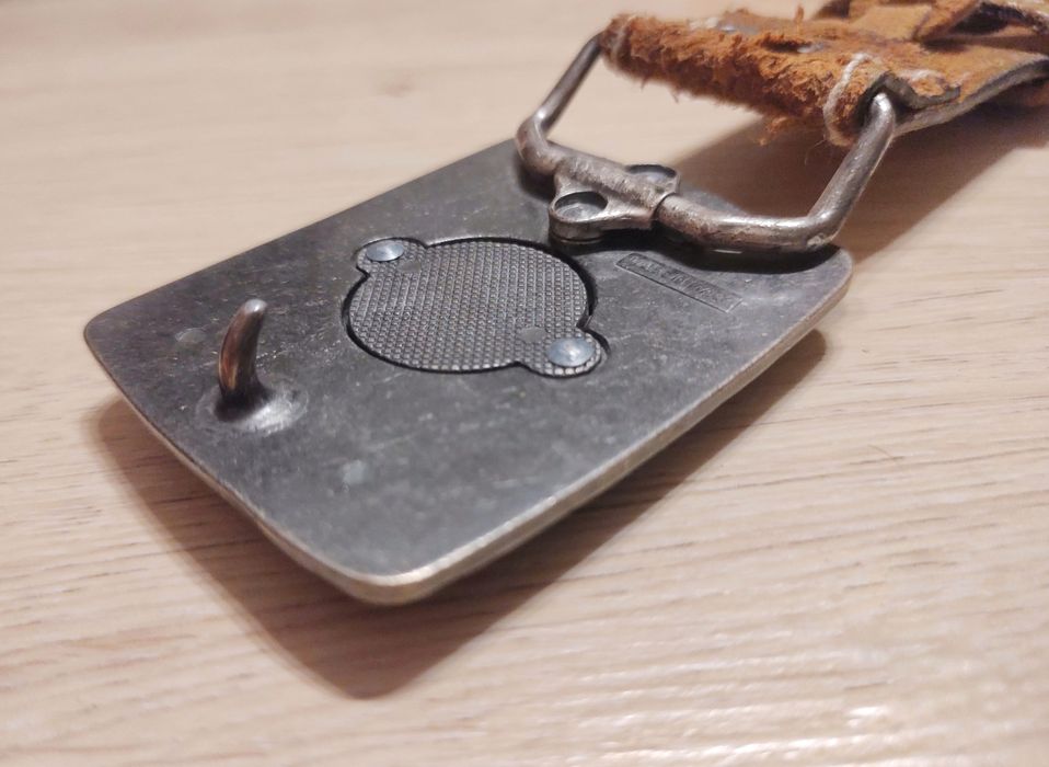 Włoska klamra do paska z oczkiem w kolorze bursztynu / boho / hippie