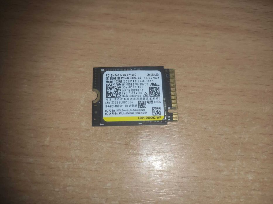 SSD NVME m2 256gb SK Hynix BC511 WD SN740 NVMe