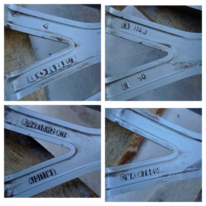 Felgi Koła Aluminiowe BORBET 225/40/R18 DUNLOP 8.5mm 5x114.3 NISSAN