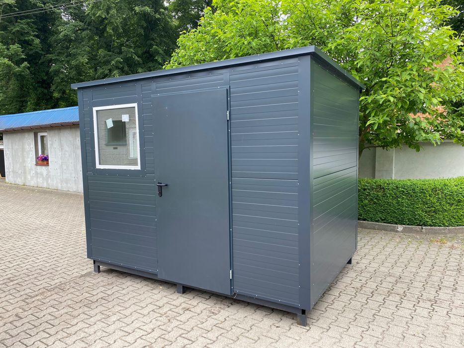 KONTENER BIUROWY 2×3m, wys. 2,4 m – stalowy, drzwi Hörmann