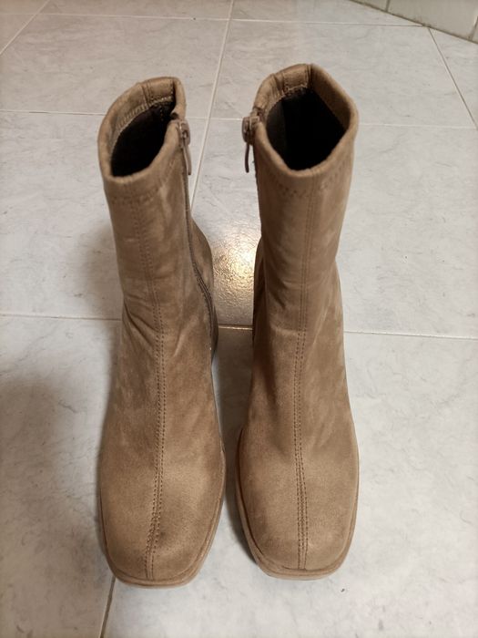 Botas camurça bege