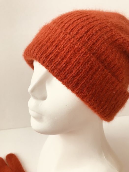 Czapka + Długie Rękawiczki. Zestaw. Angora. Nowe