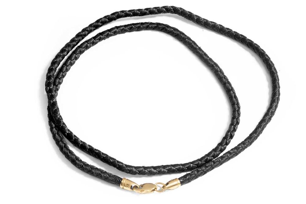 Шёлковый шнурок с золотым карабином