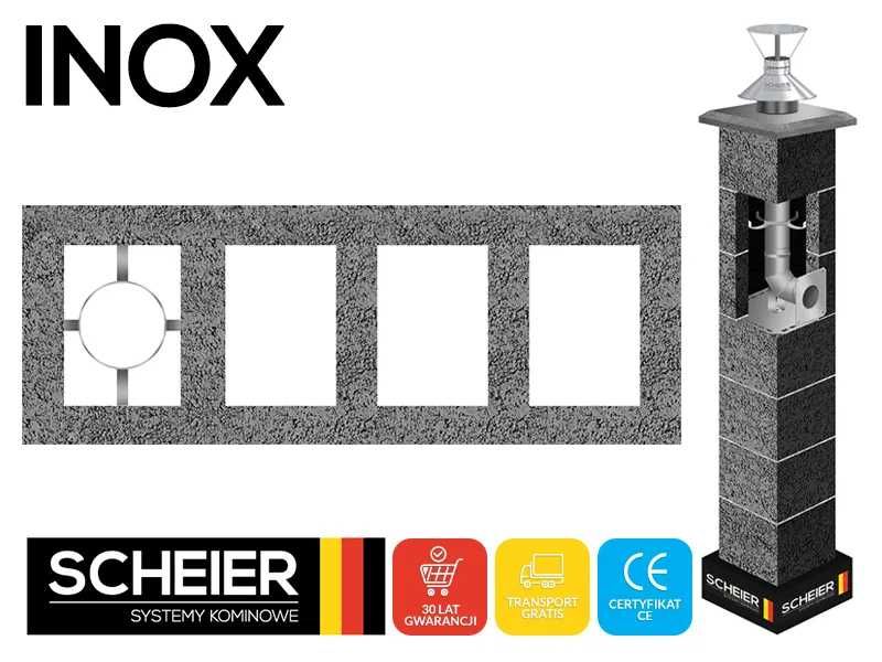 Komin systemowy system kominowy Inox 80 9m W4 turbo 68x24 gaz olej