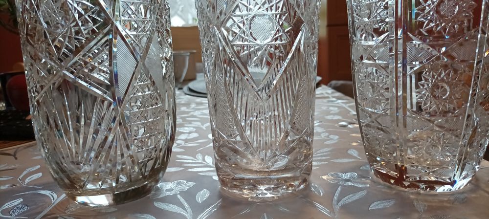 Zestaw wazony kryształowe