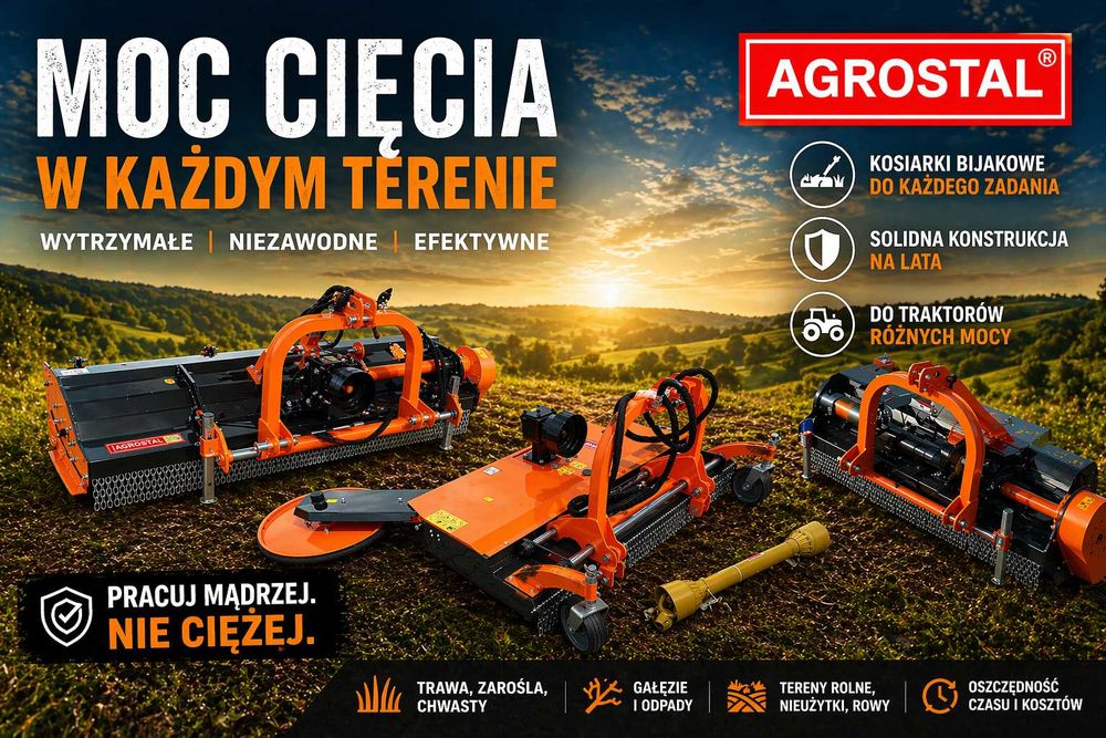 Kosiarka bijakowa z przesuwem hydraulicznym młotek 0,8 kg