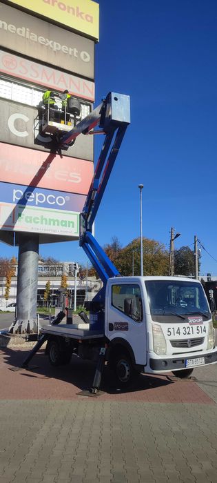 Wynajem zwyżki, podnośnik koszowy 19,21,27m BĘDZIN