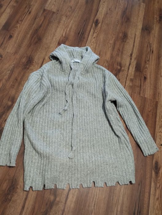 Sweter z kapturem8% alpaka  oversize marki Zara