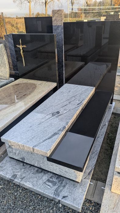 Nagrobek granitowy 90x190 viscount white