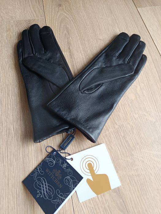 Wittchen, damskie rękawiczki skórzane, śliczne, ocieplane