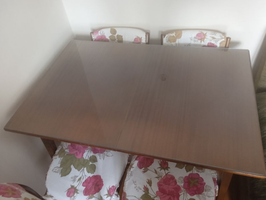 Stół PRL + 4 krzesła