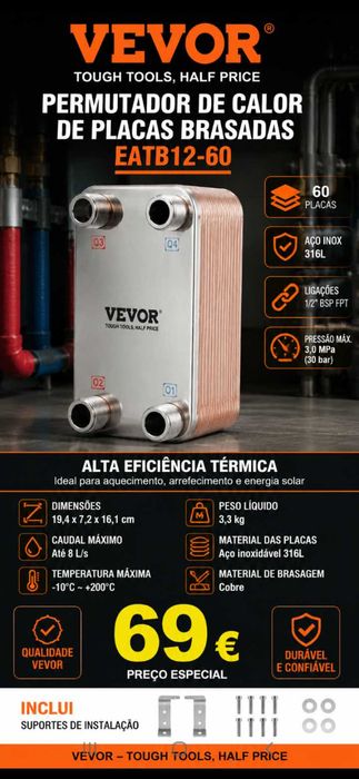 Trocador de Calor 69€. Oportunidade