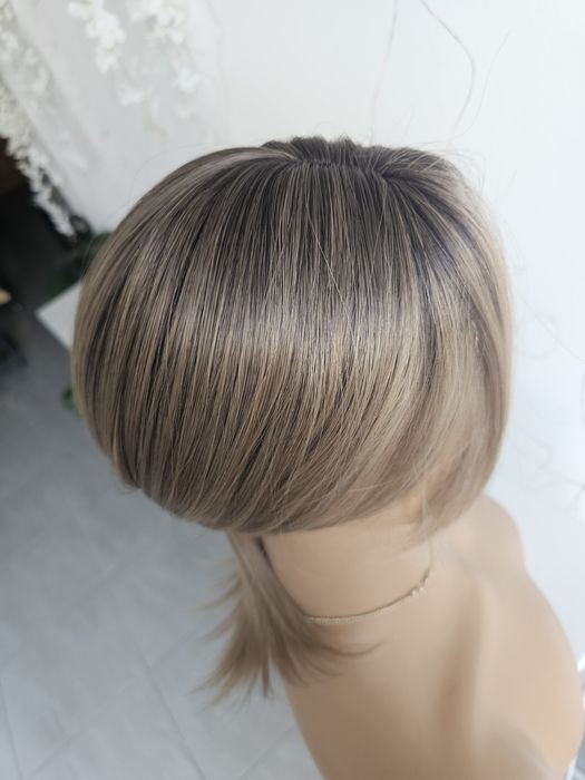 Tupet topper Ala ciemny blond ombre imitacja skalpu, naturlany efekt 40 cm