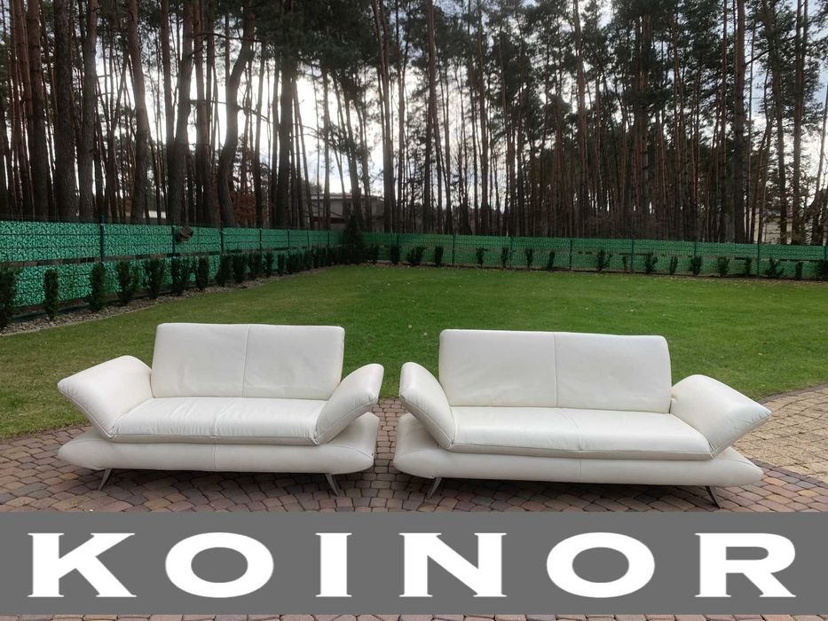 Koinor niemiecki komplet wypoczynkowy skóra natura