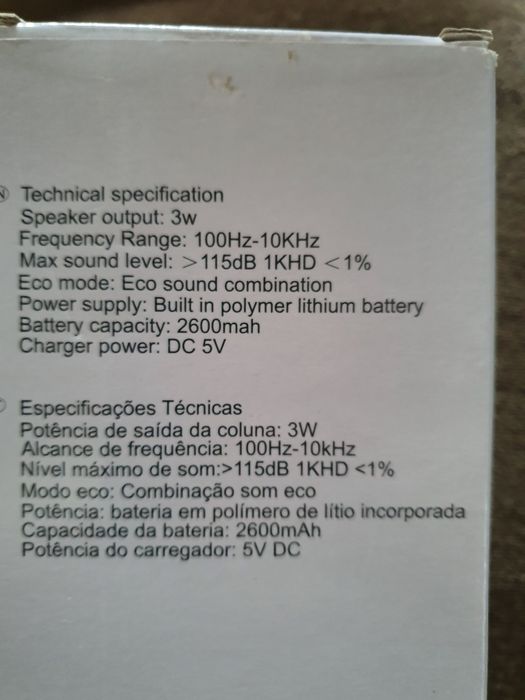 Microfone com bateria e carregador