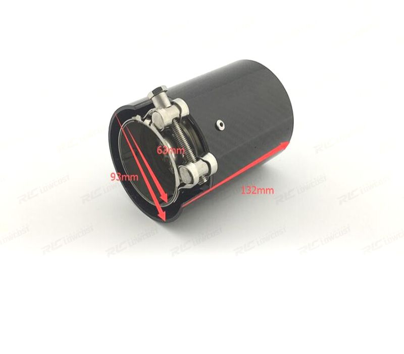 PONTEIRA DE ESCAPE BMW LOOK M CARBONO REDONDA
