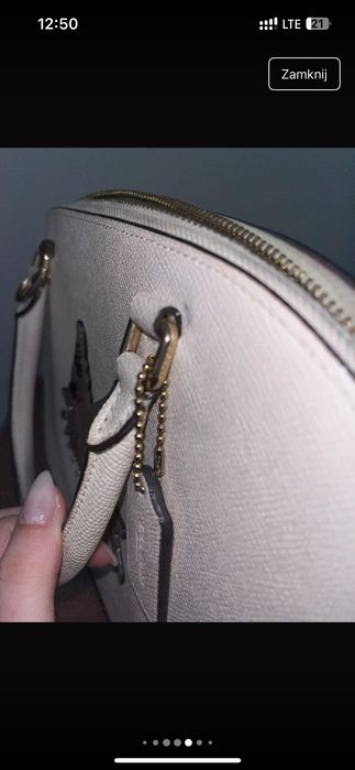 Torebka coach kremowa vintage