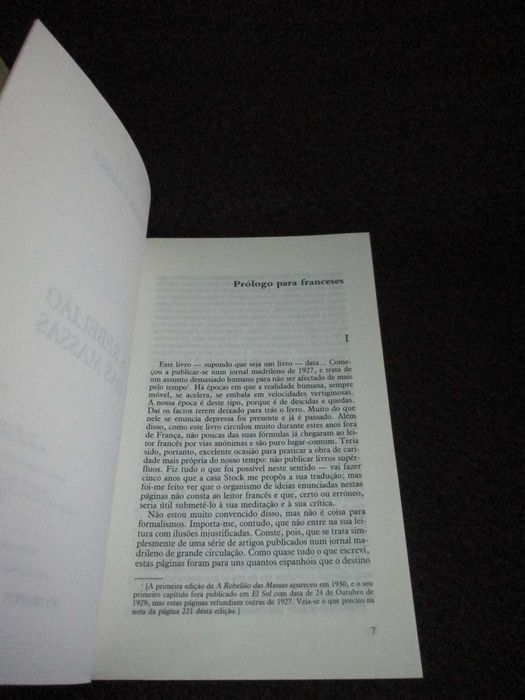Livro A Rebelião das Massas José Ortega y Gasset
