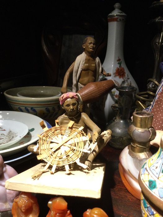 Escultura terracota Indo Portuguesa Séc XIX 18 cm