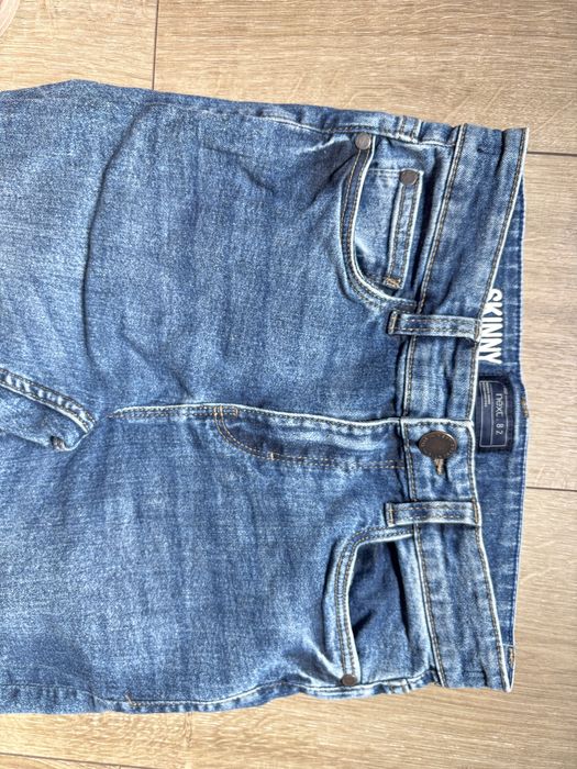 Jeansy NEXT 146 dlugie spodnie jeansowe skinny