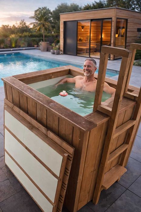 BALIA OGRODOWA Jacuzzi SPA Ruska Bania Hot Tub Drewniana do Ogrodu