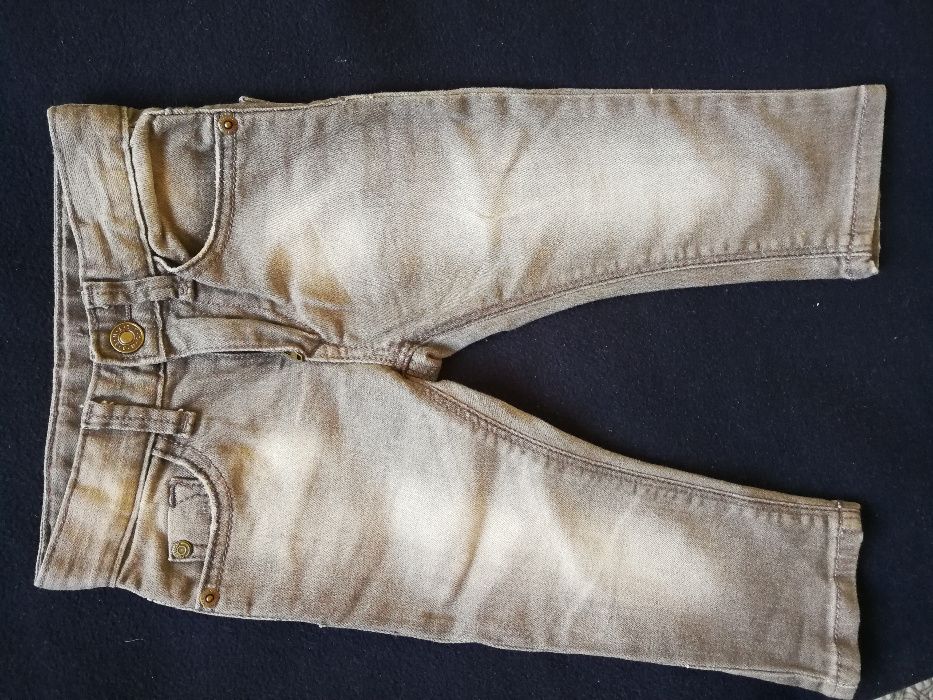 NOWE JEANSY BENETTON slim fit stretch dla dziecka 12-18 mies 82cm