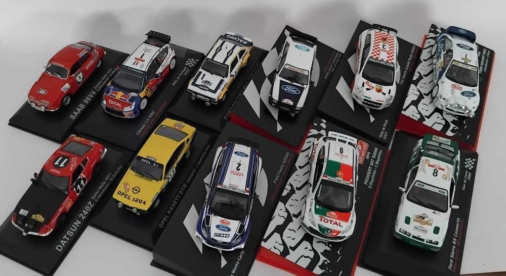 Lancia 037 Rally, AUDI Quattro E2, Renault 5 Turbo 1-43. 25€.  Vendo miniaturas da minha coleção.