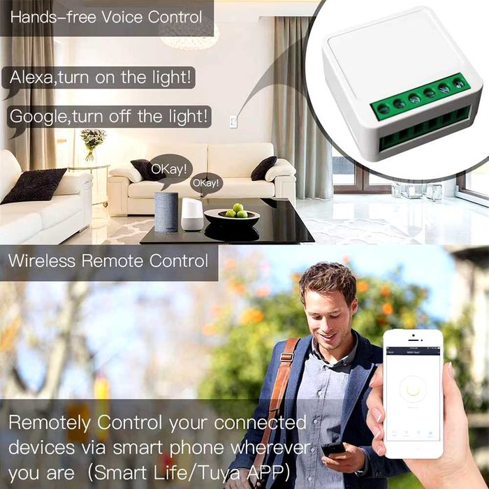 Tuya WiFi inteligentny moduł przełączający 2-kierunkowe sterowanie