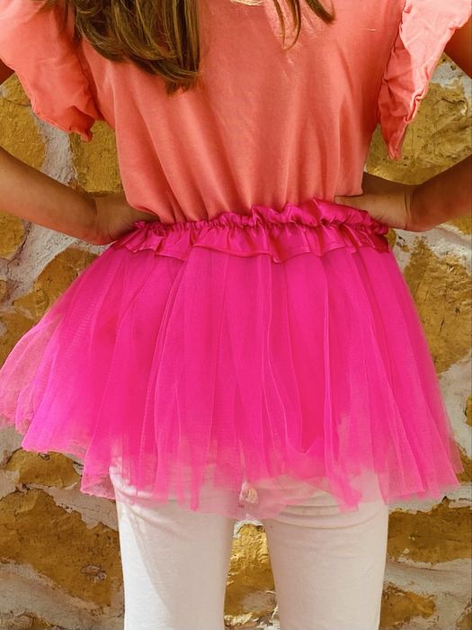 Saia de Tule Rosa Menina 2 Anos – Bom Estado