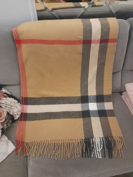 Szal wool 70x200 wełna że zlota nitką