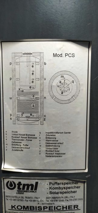 Bufor bojler 650 L wężownica zbiornik solidny TML