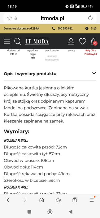 Lekka kurtka przejściowa kolor cappuccino