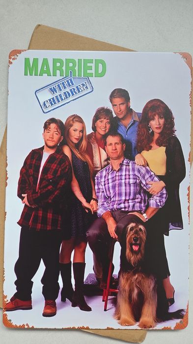 4Tabliczka metalowa Świąt według Bundych , nowa