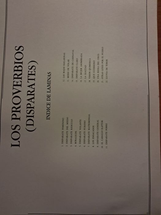 Los Proverbios (Disparates) de Goya por António de Horna