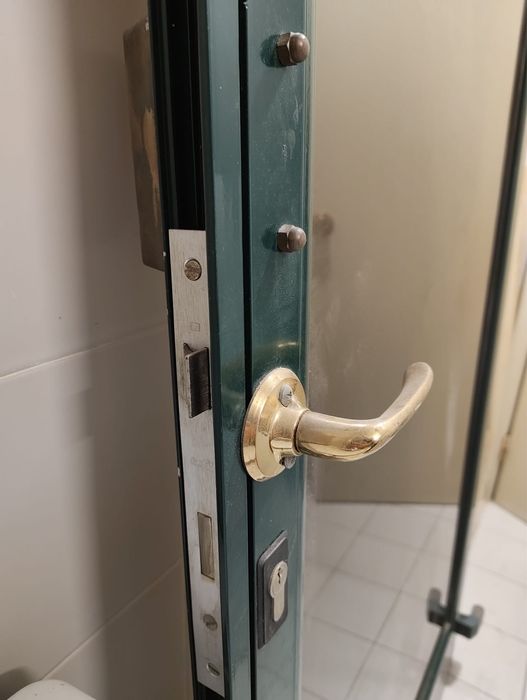 Porta Interior Vidro + Estrutura Metálica Completa