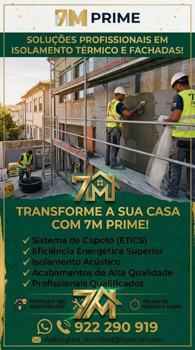 Colocação de isolamento térmico/capoto