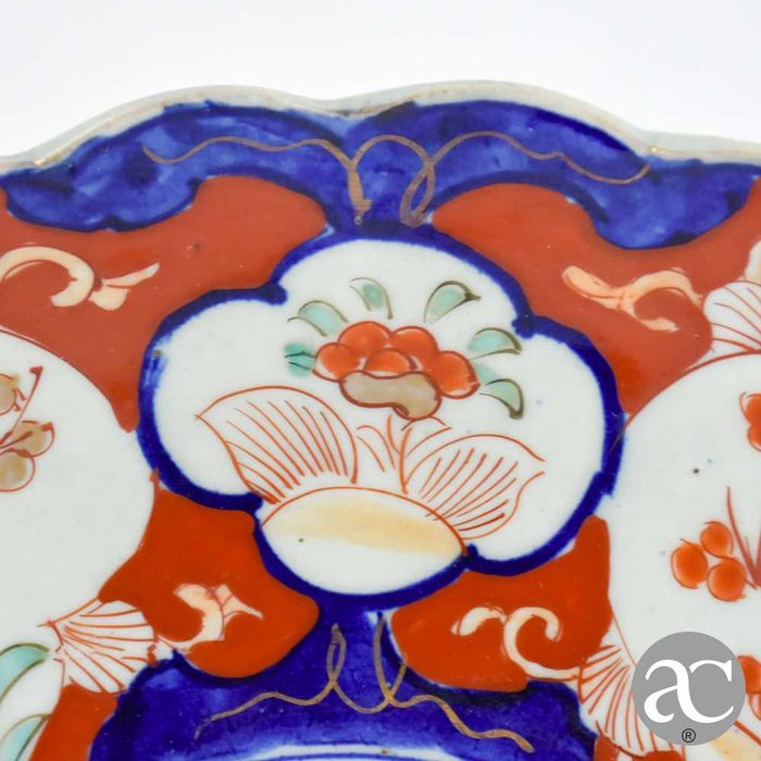 Prato porcelana Japão decoração Arita Imari, Período EDO (1603 a 1867)