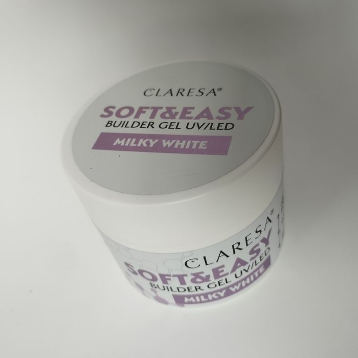 Nowy żel do paznokci Claresa 90 g duży soft & easy  milky white mleczny