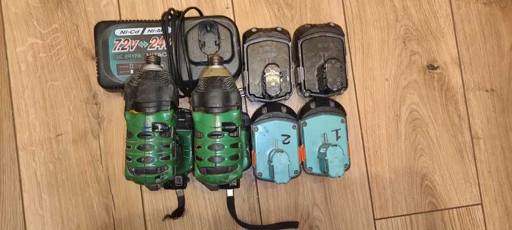 2 x HITACHI Zakrętarki udarowe WH18DL+14DL + baterie i ładowarki