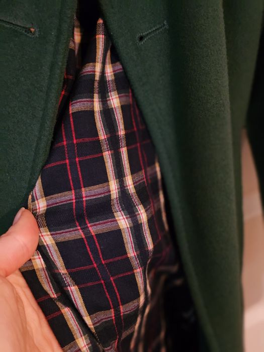 Płaszcz trencz, butelkowa zieleń, r.S, 36