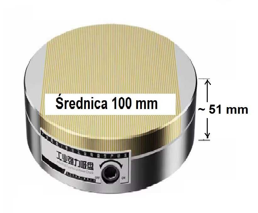 2*Magnes Stół Uchwyt Magnetyczny okrągły 100 mm, prostokąt 175*100 mm
