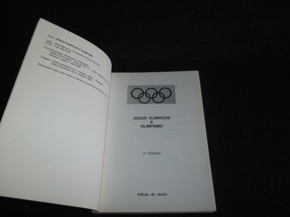 Livro Jogos Olímpicos e Olimpismo João Marreiros