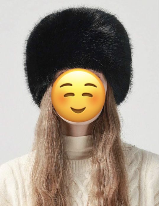 Czapka sztuczne futerko 57-58