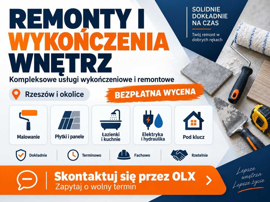 Remonty mieszkań i domów Rzeszów | Wykończenia wnętrz | Pod klucz