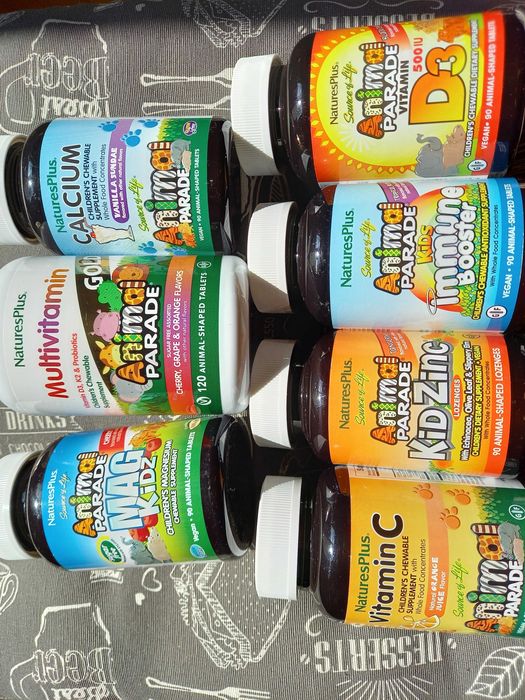 Animal parade дитячі вітаміни С Д кальцій магній цинк мульти для дітей